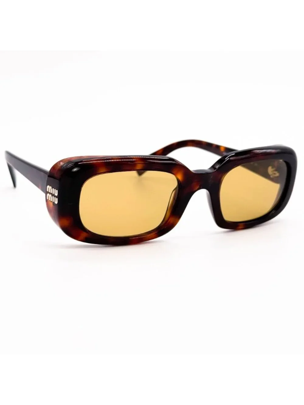 New Miu Miu MUB13S 27L10Y Havana Yellow Women Sunglasses SMU B13
